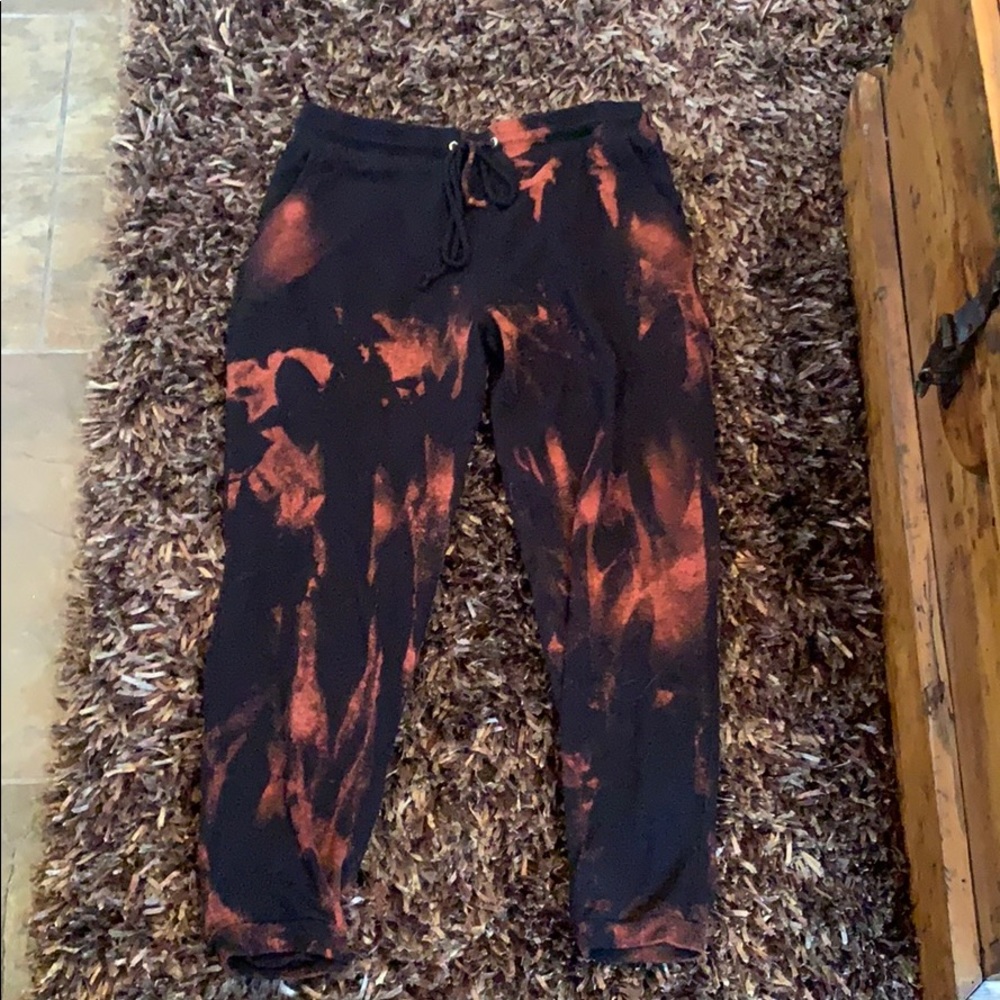 Tie dye black soft joggers